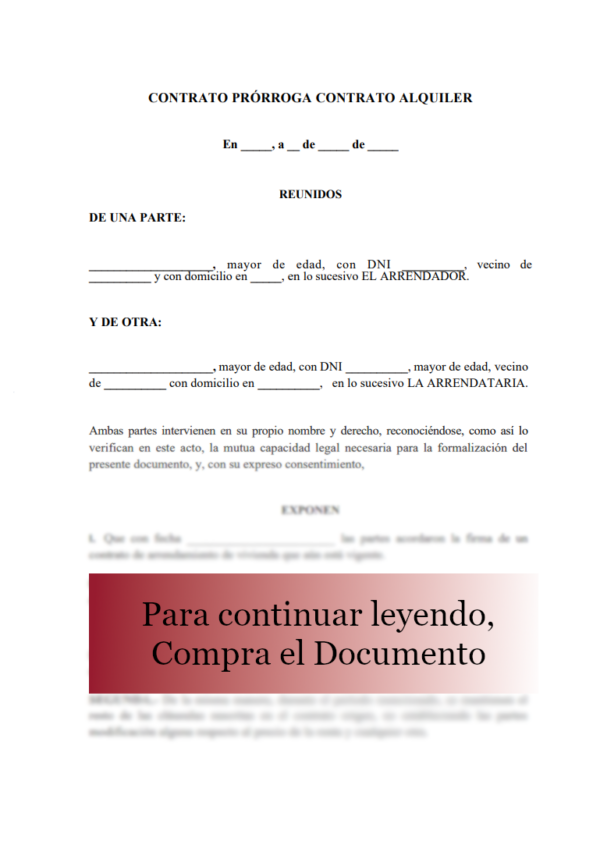 5-26 Contrato de prórroga alquiler vivienda